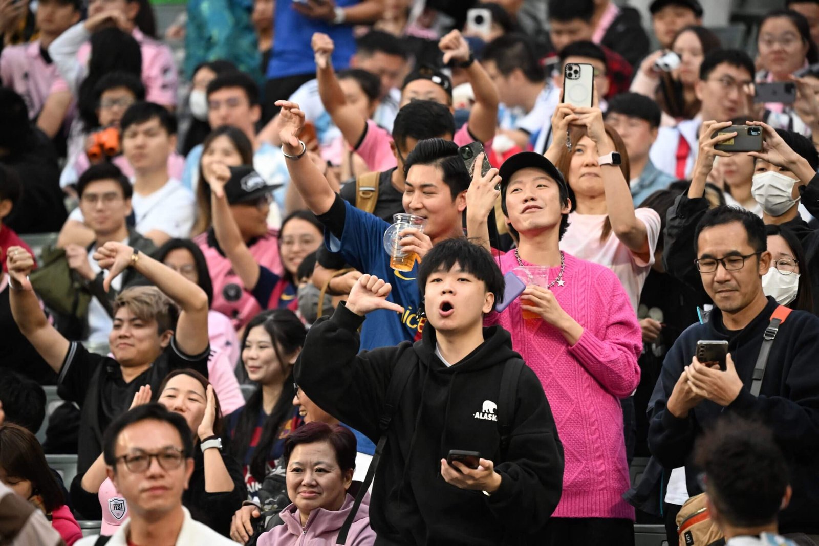 Fans at Hong Kong Stadium were unhappy at Messi's absence (Peter Parks/AFP via Getty Images)