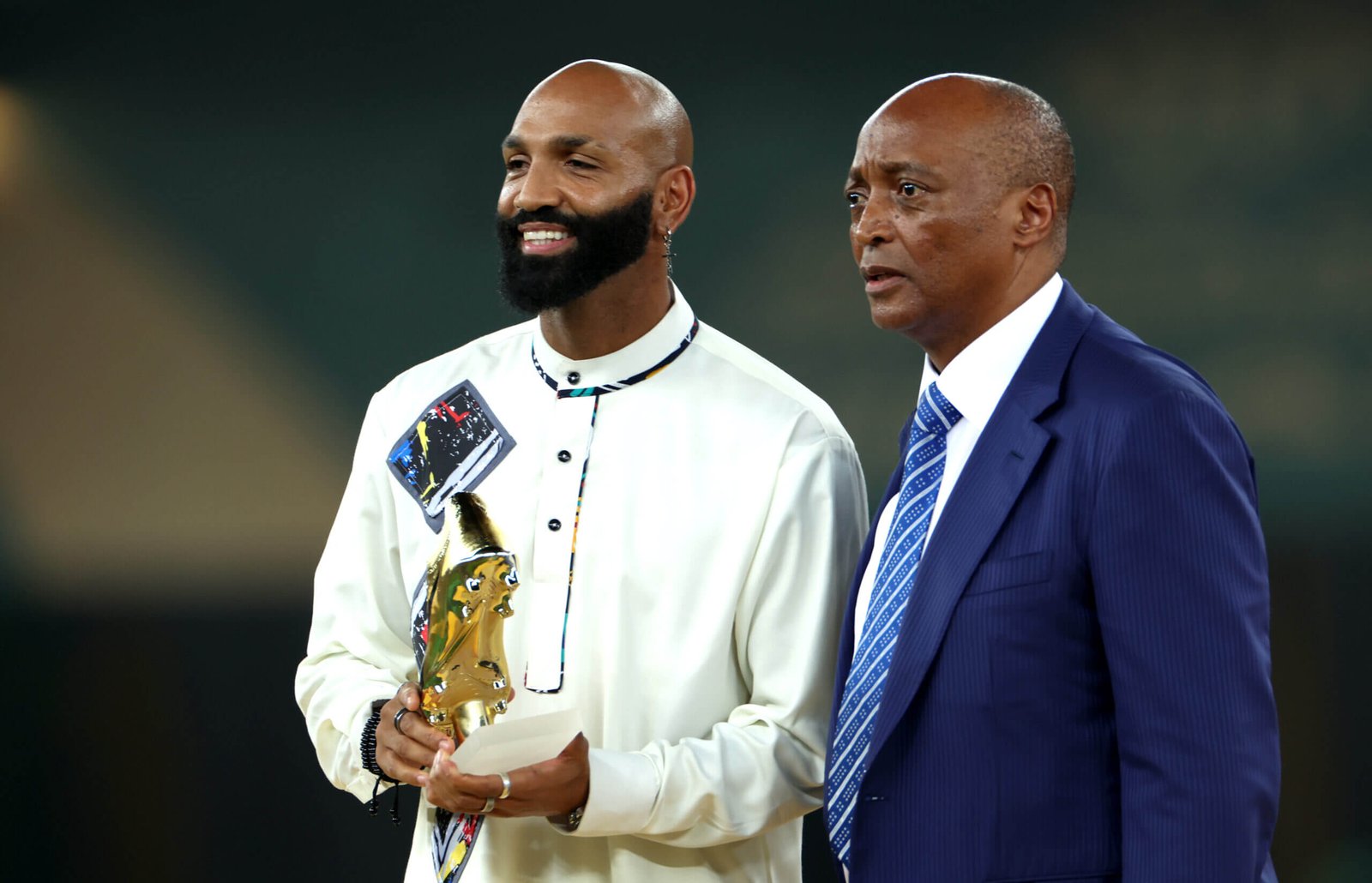 Nsue, pictured left, was rewarded for his performances in 2024 AFCON (MB Media/Getty Images)